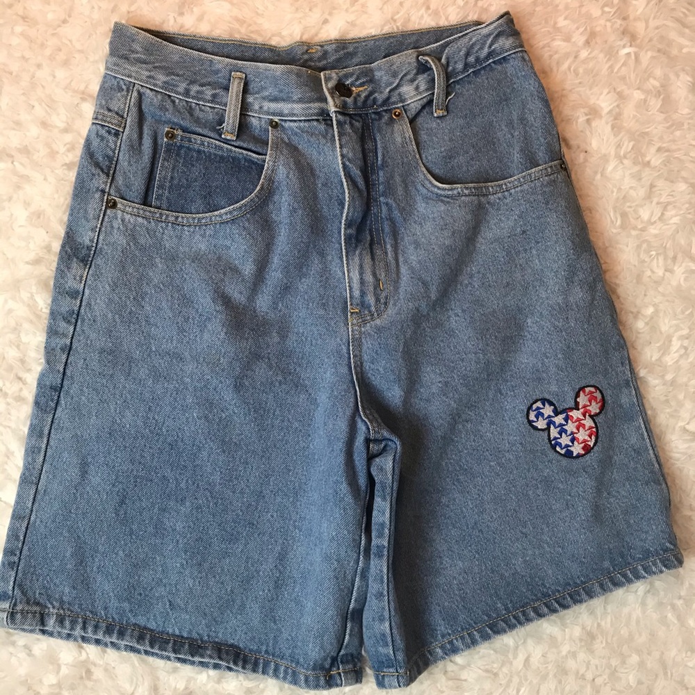 Vintage Mickey Unlimited High Rise Denim Shorts